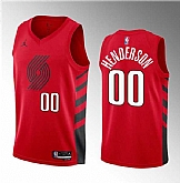 Men's Portland Trail Blazers #00 Scoot Henderson Red 2023 Draft Statement Edition Stitched Basketball Jersey Dzhi ,baseball caps,new era cap wholesale,wholesale hats